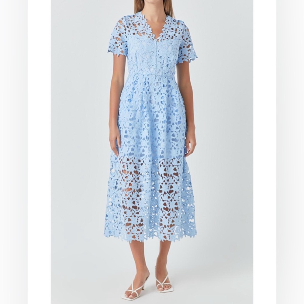 Endless Rose | Allover Lace Midi Dress
